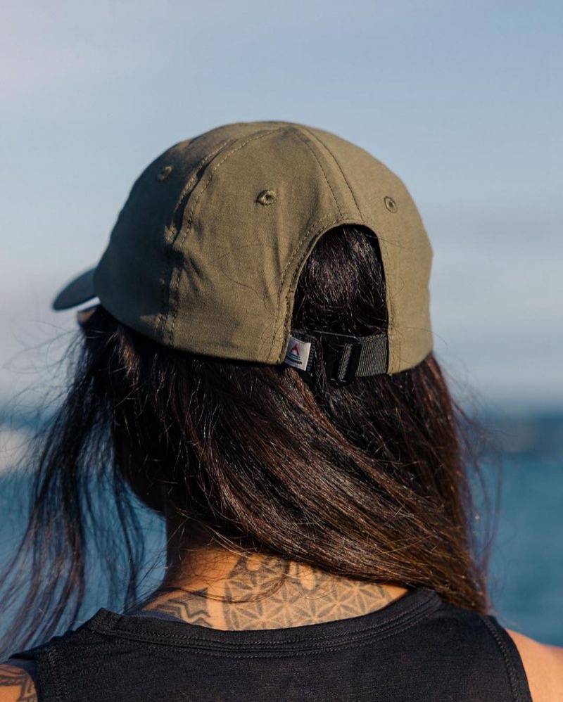 Czapka Passenger Active Recycled 6 Panel Męskie Oliwkowe | Polska-NMLBVG163