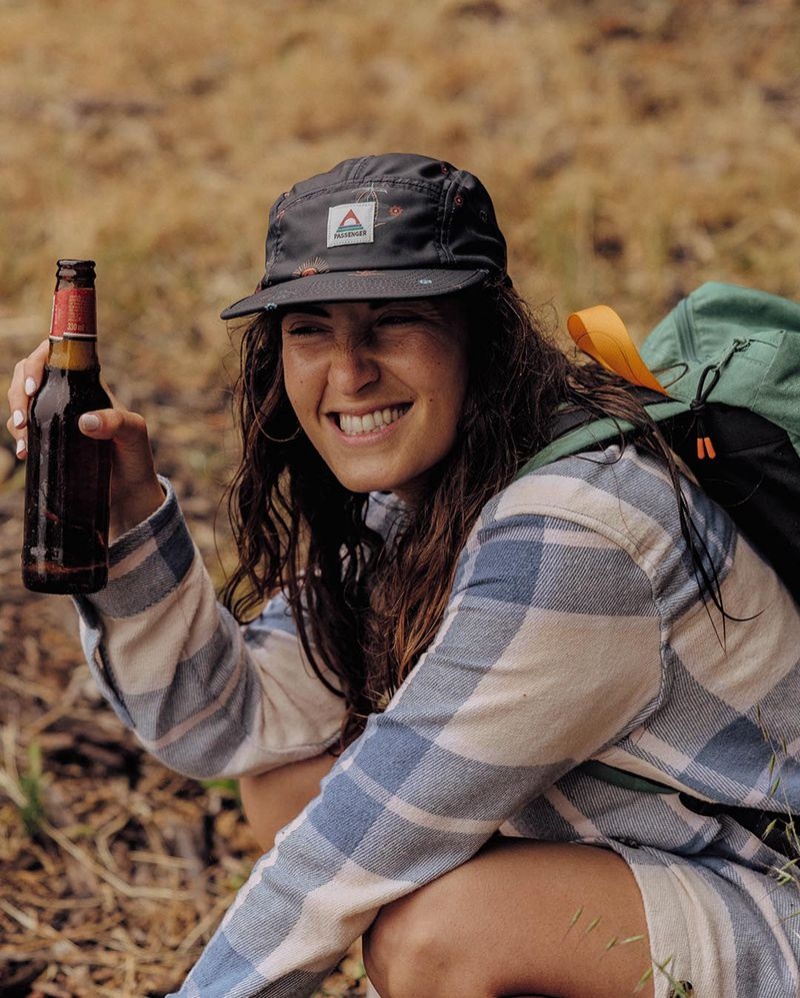 Czapka Passenger Aventura Recycled 5 Panel Męskie Czarne | Polska-BWOKCN103