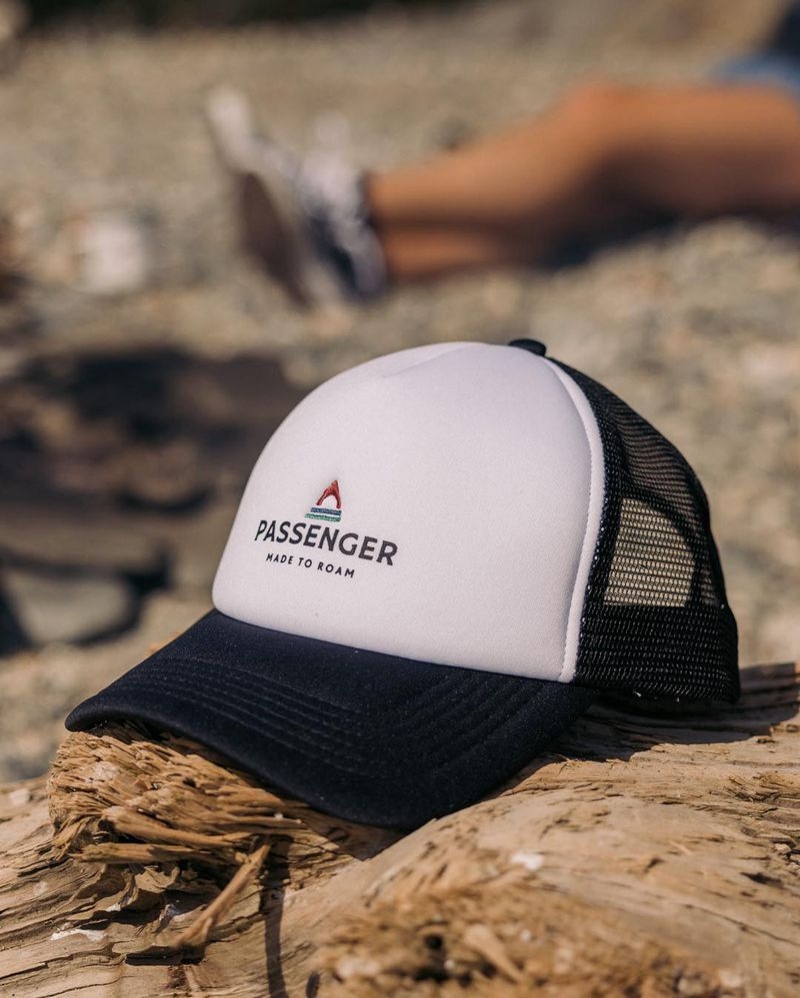 Czapka Passenger Beechey Snapback Trucker Męskie Black/White | Polska-SQHRED290