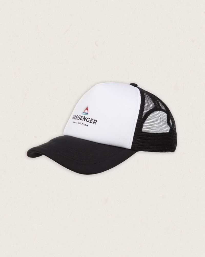 Czapka Passenger Beechey Snapback Trucker Damskie Black/White | Polska-YCTFEG734