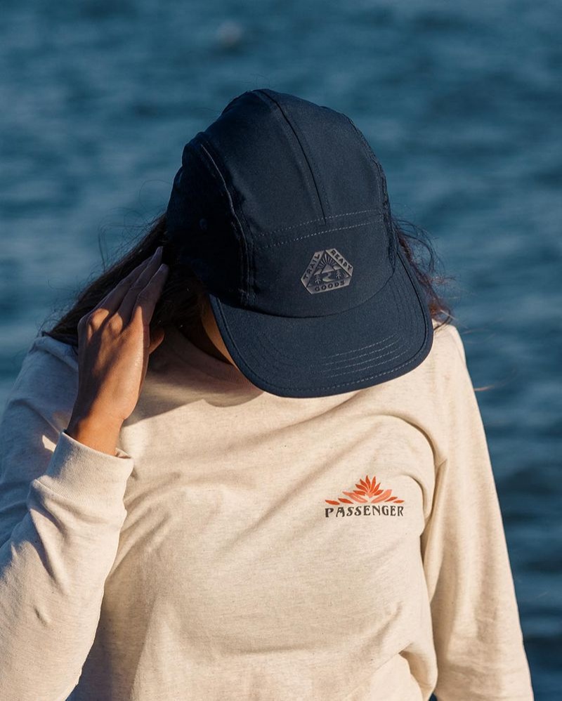Czapka Passenger Beyond Recycled 5 Panel Damskie Jasny Granatowe | Polska-IDVWTS792