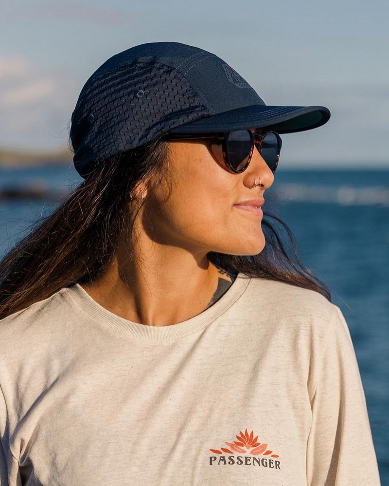 Czapka Passenger Beyond Recycled 5 Panel Damskie Jasny Granatowe | Polska-IDVWTS792