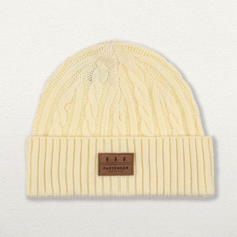Czapka Passenger Fireside Cable Knit Damskie Beżowe | Polska-YQRFBC173