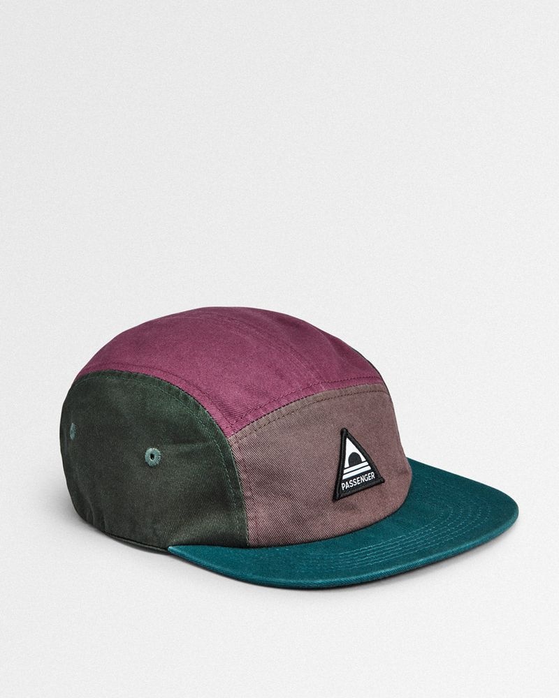 Czapka Passenger Fixie Recycled 5 Panel Damskie Grape Multi | Polska-QLDKIW235