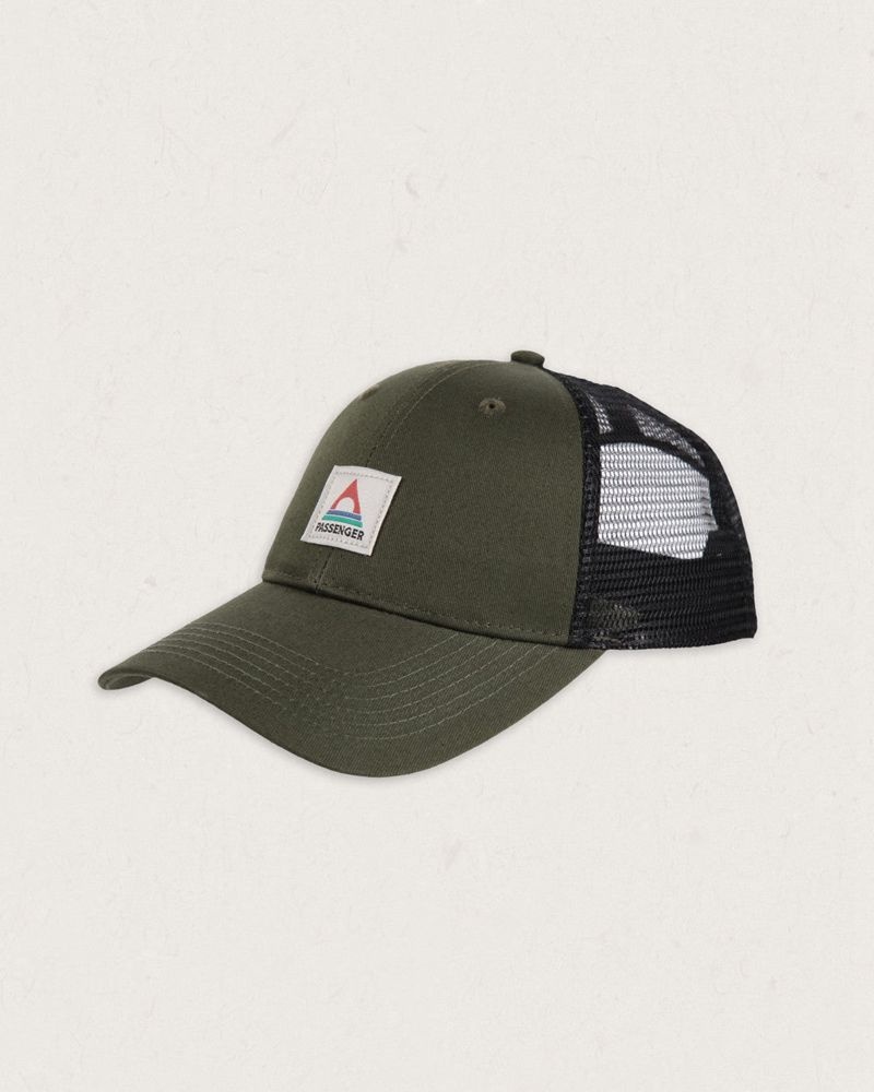 Czapka Passenger Harbour Mesh Low Profile Snapback Damskie Zielone Czarne | Polska-PGVYQH975
