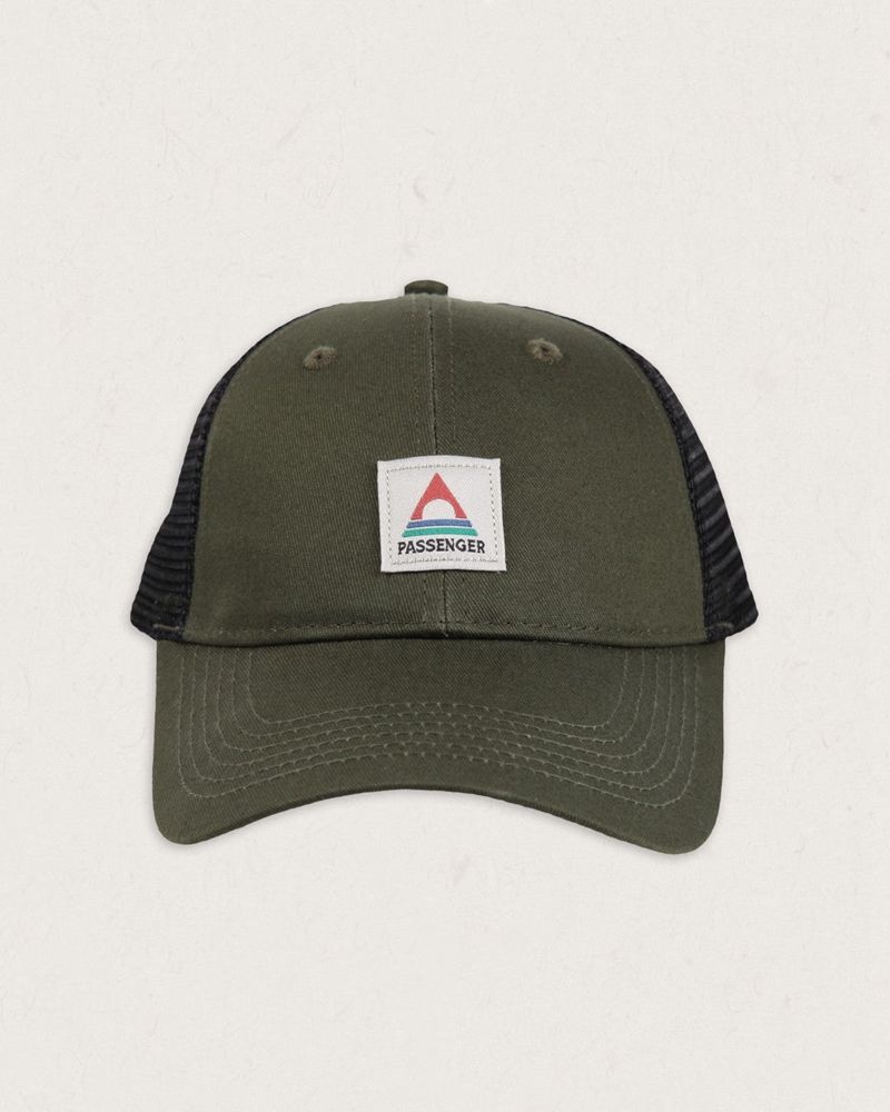 Czapka Passenger Harbour Mesh Low Profile Snapback Damskie Zielone Czarne | Polska-PGVYQH975
