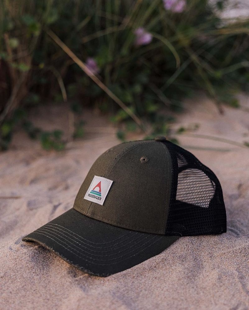 Czapka Passenger Harbour Mesh Low Profile Snapback Damskie Zielone Czarne | Polska-PGVYQH975