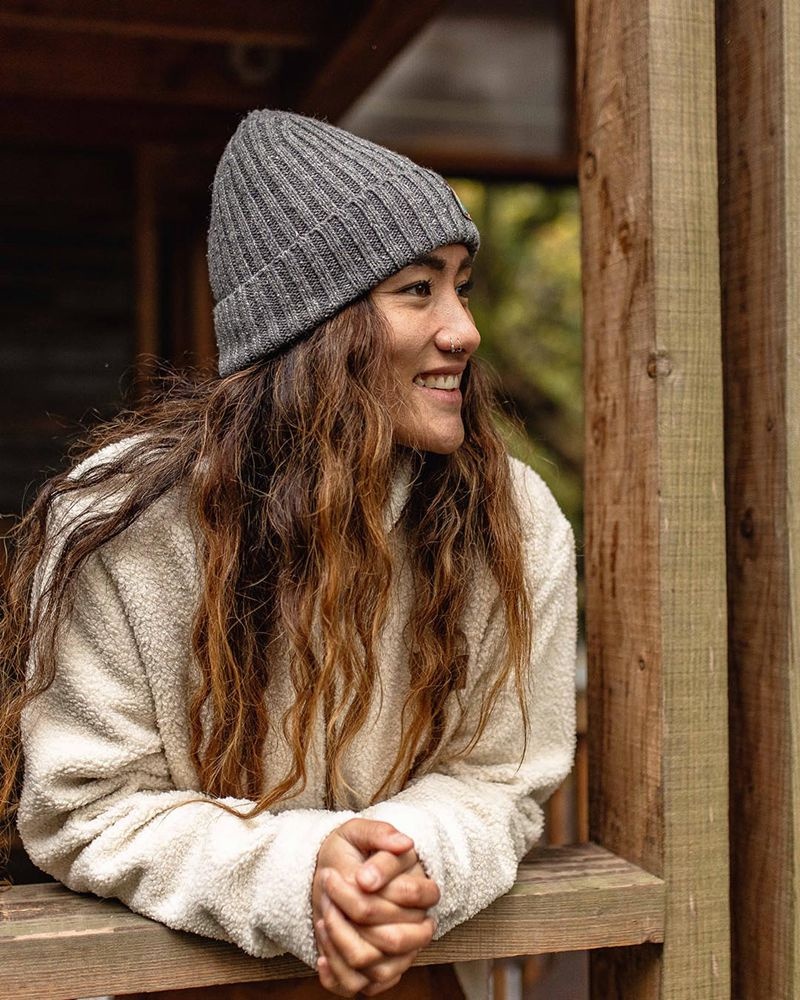 Czapka Passenger Katira Rib Knit Męskie Charcoal | Polska-CQSYMO703