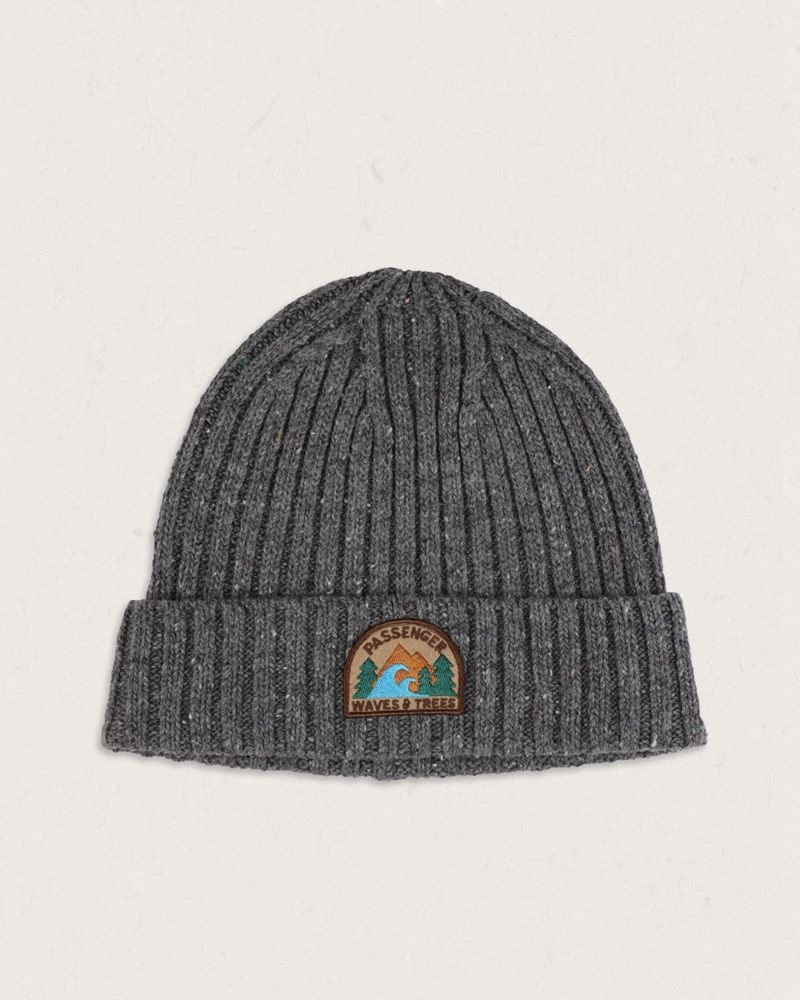 Czapka Passenger Katira Rib Knit Męskie Charcoal | Polska-CQSYMO703