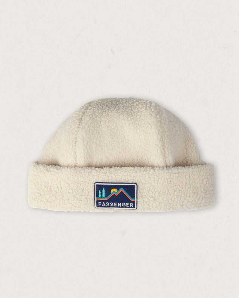 Czapka Passenger Peak Recycled Sherpa Damskie Beżowe | Polska-HWLJZG480