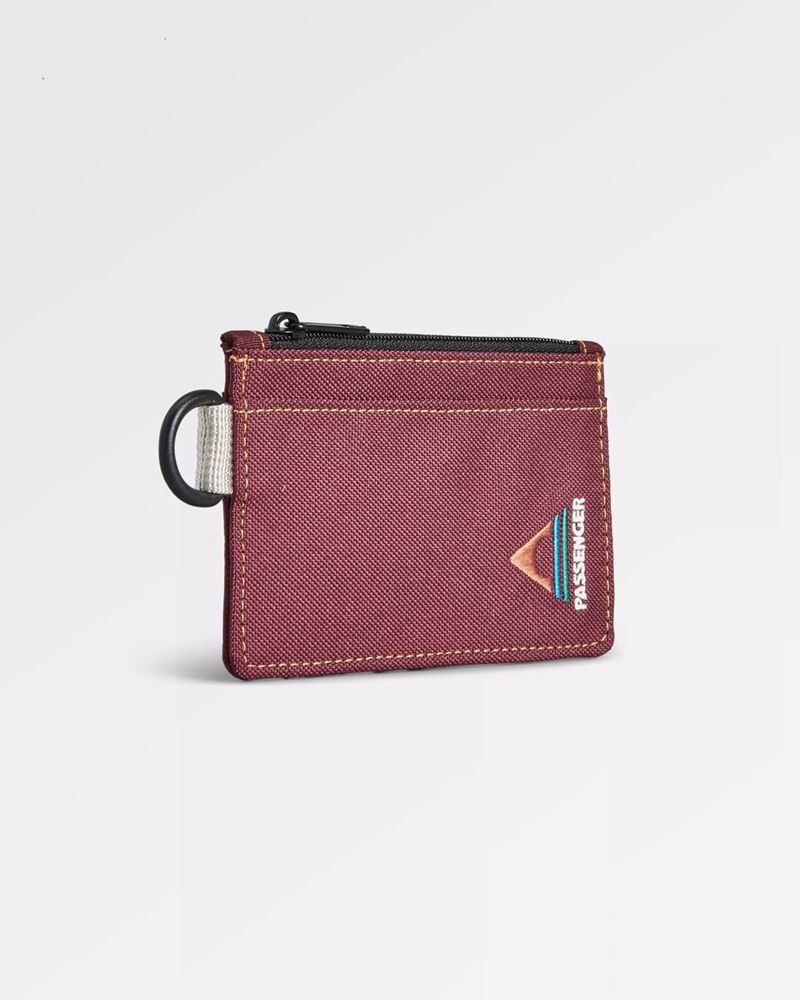 Etui na Karty Passenger Recycled Damskie Bordowe | Polska-SJIYDH970