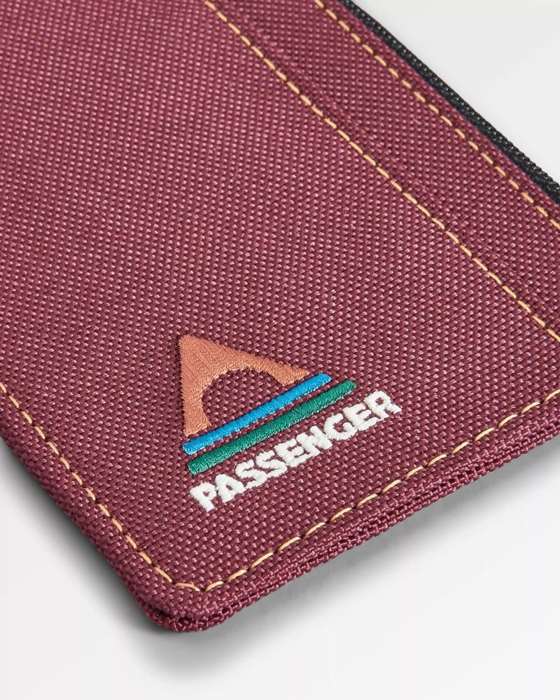 Etui na Karty Passenger Recycled Damskie Bordowe | Polska-SJIYDH970