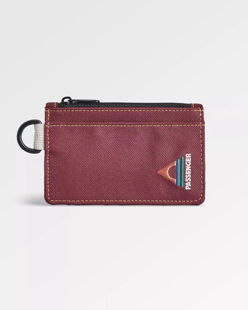 Etui na Karty Passenger Recycled Męskie Bordowe | Polska-VHTUGJ651