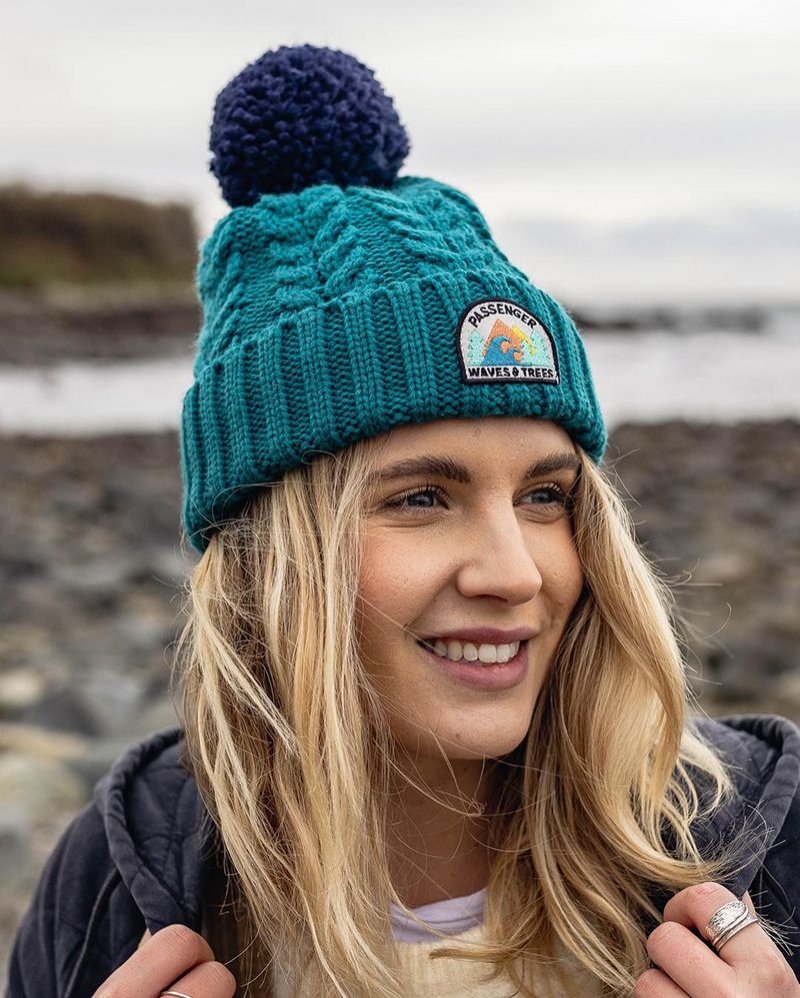 Kapelusz Passenger Drifter Fleece Podszewką Recycled Bobble Damskie Shaded Spruce | Polska-POSCJF362