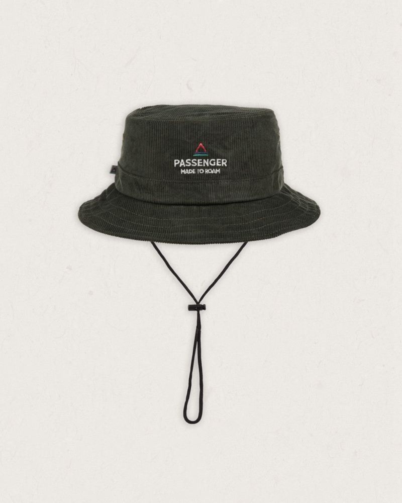 Kapelusz Passenger Forest Recycled Cord Bucket Damskie Khaki | Polska-QSRVJG941