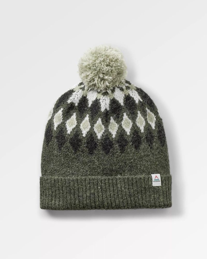 Kapelusz Passenger Snowdrop Recycled Bobble Męskie Khaki | Polska-CLSQOH256