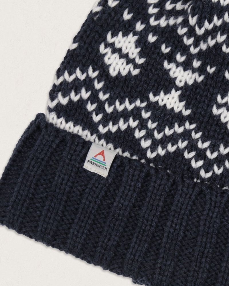 Kapelusz Passenger West Coast Recycled Bobble Damskie Granatowe | Polska-RKBZVF491