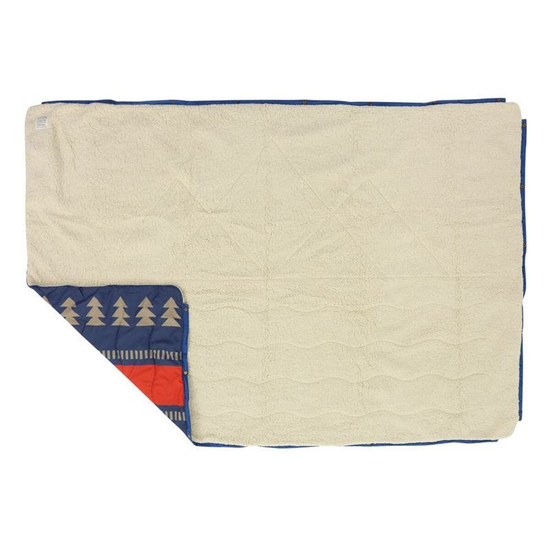 Koc Passenger Nomadic Recycled Sherpa Damskie Navy/Red Pattern | Polska-QTFNBX930