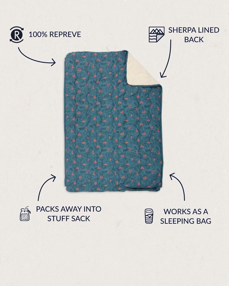 Koc Passenger Nomadic Recycled Sherpa Damskie Mediterranean Map | Polska-IDSVQU594