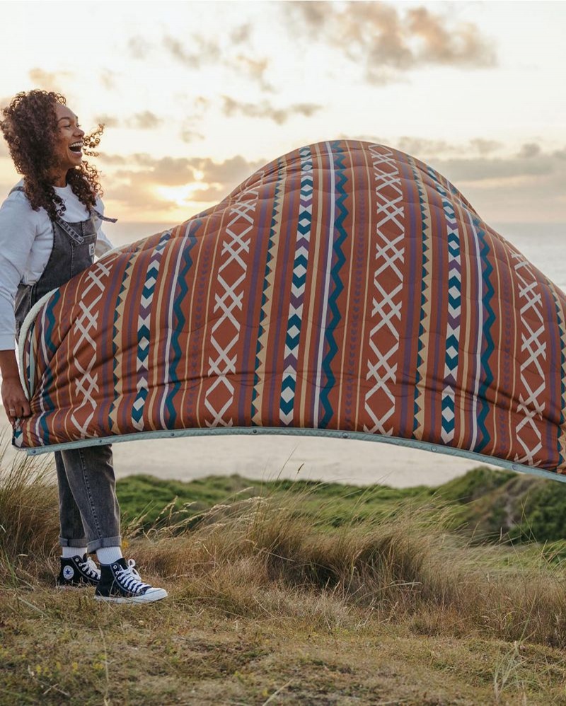 Koc Passenger Nomadic Recycled Sherpa Damskie Ginger Paddle Geo | Polska-ROIGMK965