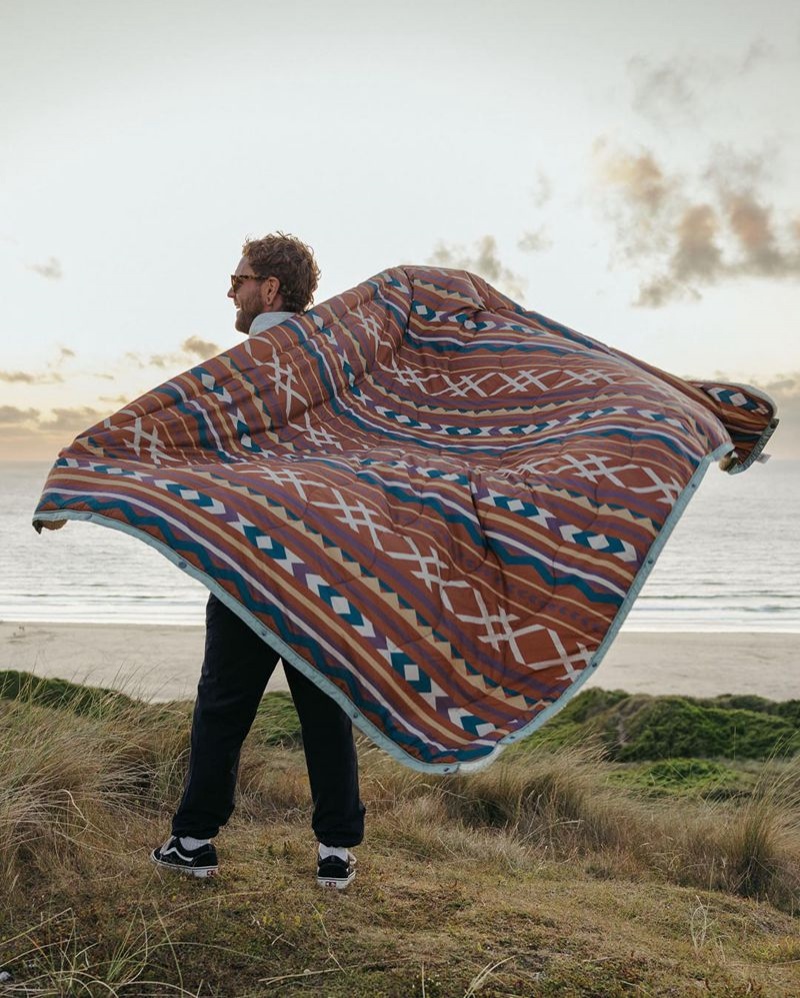 Koc Passenger Nomadic Recycled Sherpa Damskie Ginger Paddle Geo | Polska-ROIGMK965