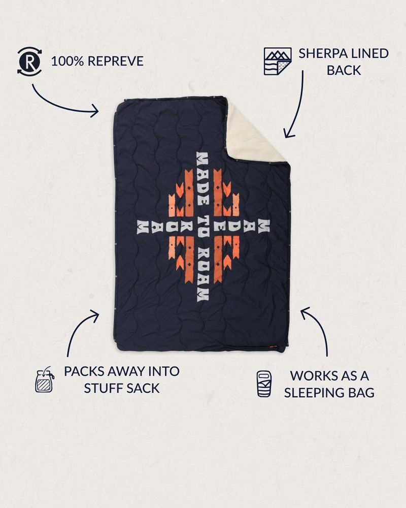 Koc Passenger Nomadic Recycled Sherpa Damskie Jasny Granatowe | Polska-HNFIBW017