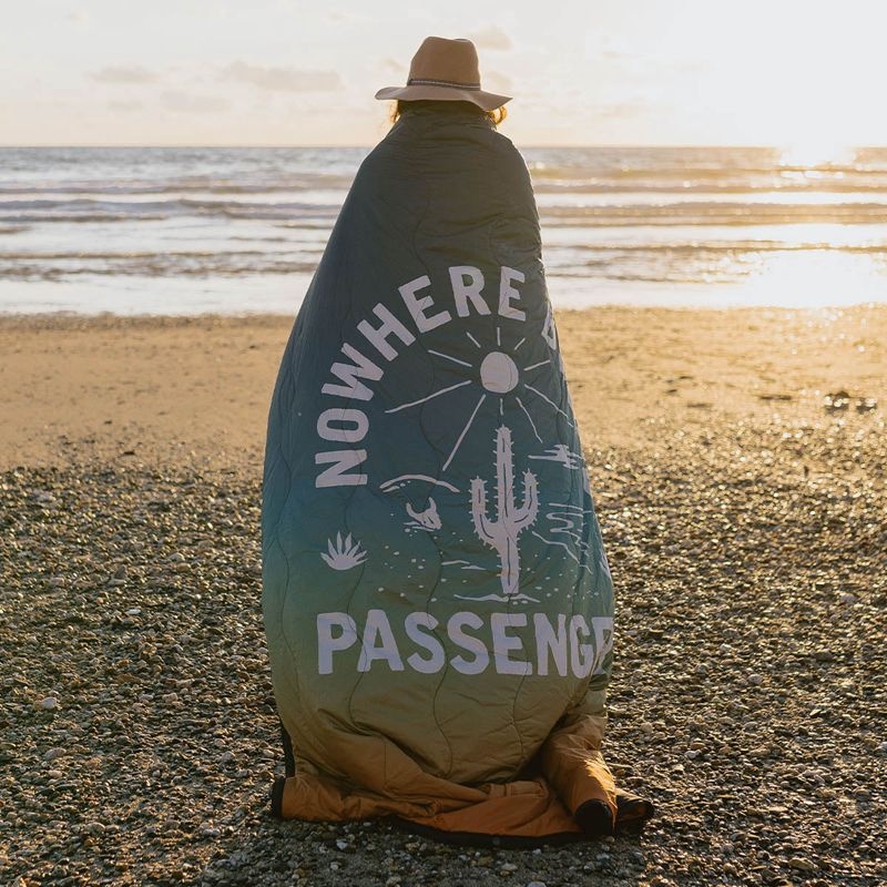 Koc Passenger Nomadic Recycled Towel Damskie Blue/Orange Fade | Polska-LYUPWZ148
