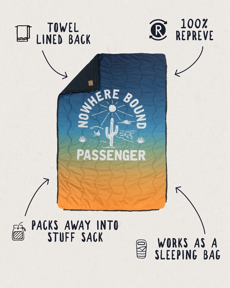 Koc Passenger Nomadic Recycled Towel Męskie Blue/Orange Fade | Polska-XGWTMJ528