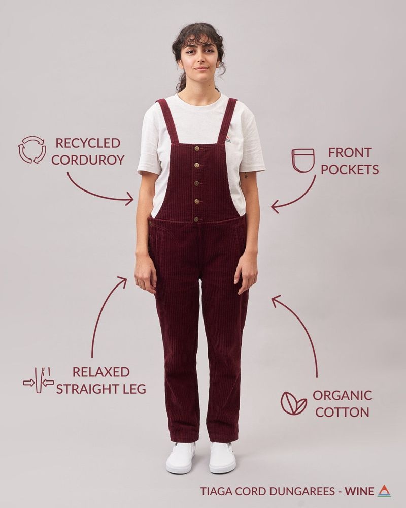 Kombinezon Passenger Tiaga Cord Damskie Windsor Wine | Polska-UQOHTF523