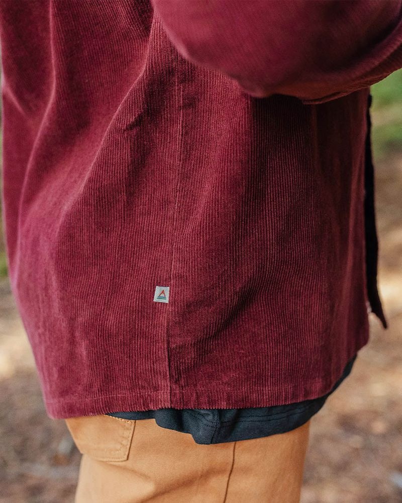 Koszule Passenger Backcountry Cord Męskie Windsor Wine | Polska-RHEQFL853