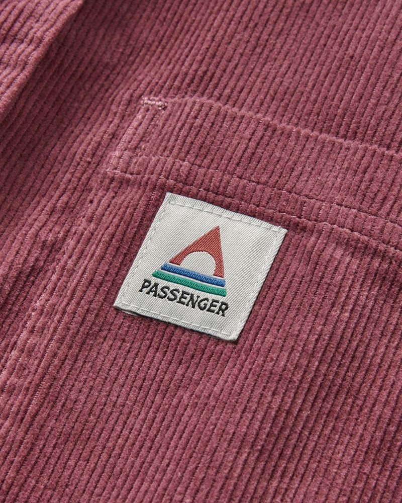 Koszule Passenger Backcountry Cord Męskie Crushed Berry | Polska-BNYPAW254