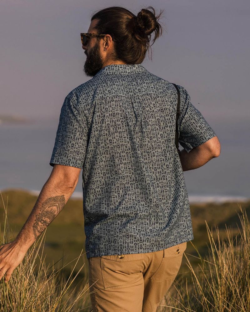 Koszule Passenger Cove Organic Bawełniane Męskie Niebieskie | Polska-ESQKTR163