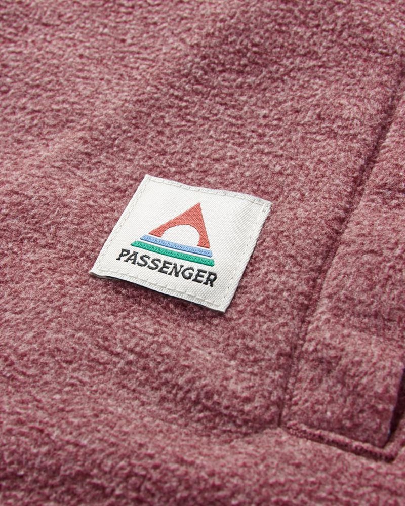 Koszule Passenger Maple Recycled Polar Fleece Męskie Wine Marl | Polska-VOUHEX694