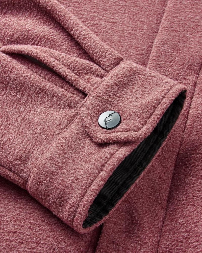 Koszule Passenger Maple Recycled Polar Fleece Męskie Wine Marl | Polska-VOUHEX694