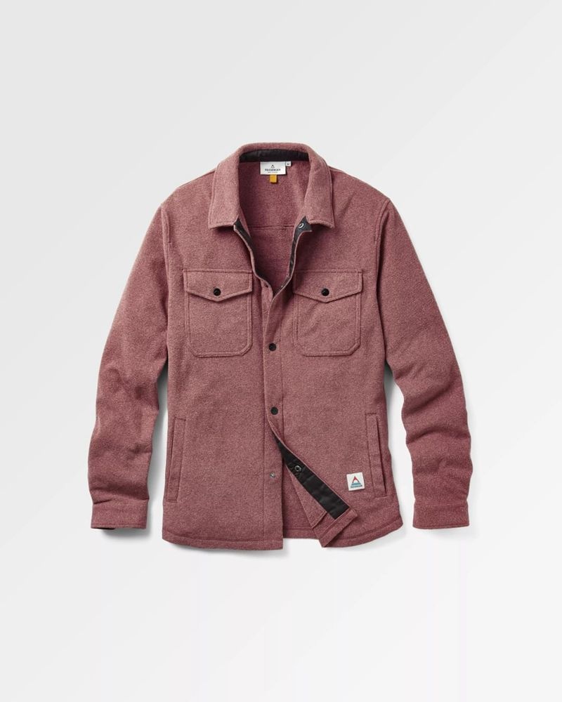 Koszule Passenger Maple Recycled Polar Fleece Męskie Wine Marl | Polska-VOUHEX694
