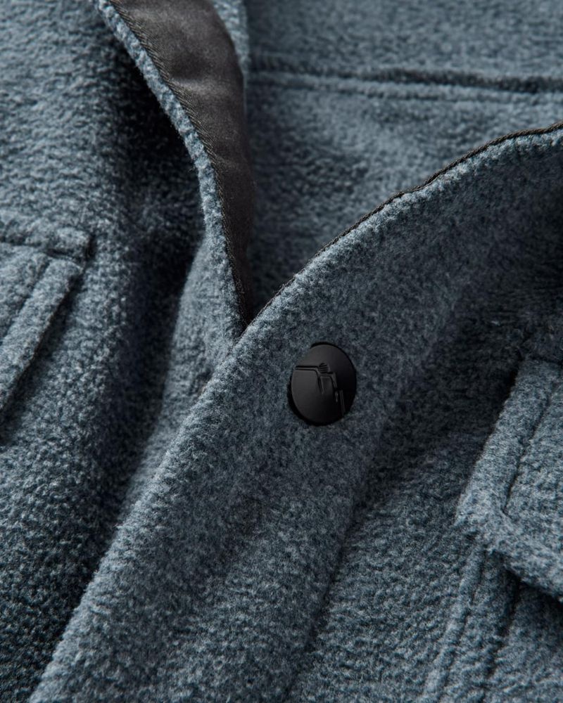 Koszule Passenger Maple Recycled Polar Fleece Męskie Granatowe | Polska-CKHBIR907