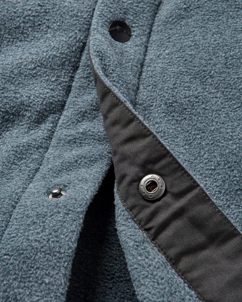 Koszule Passenger Maple Recycled Polar Fleece Męskie Granatowe | Polska-CKHBIR907
