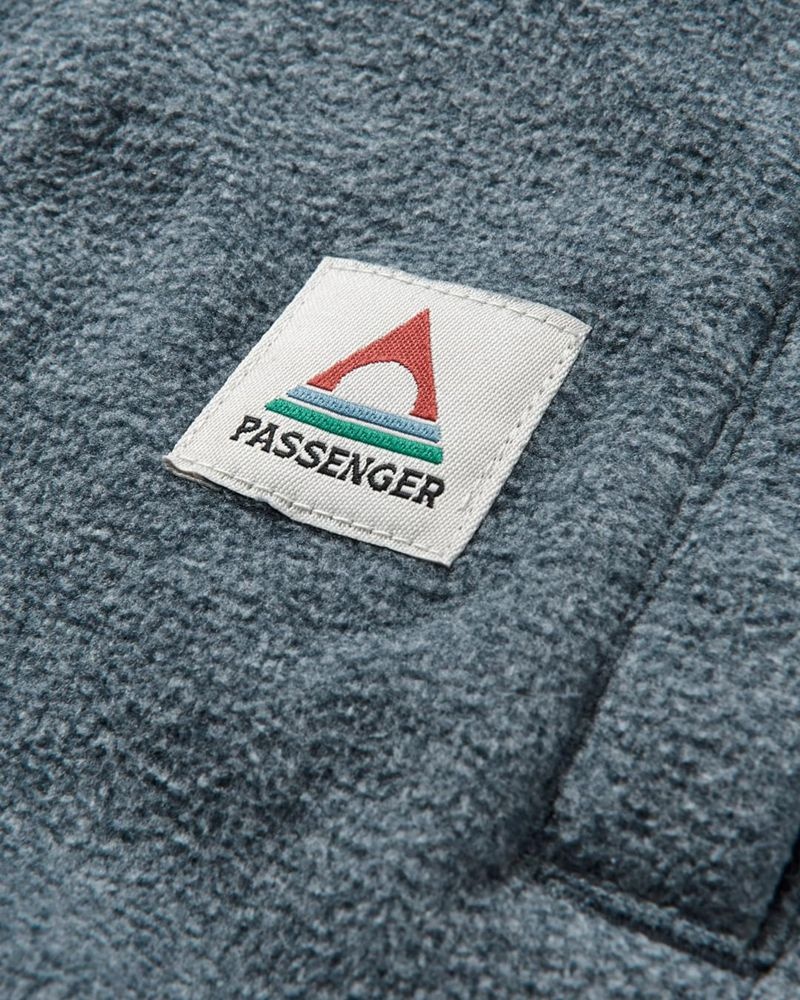Koszule Passenger Maple Recycled Polar Fleece Męskie Granatowe | Polska-CKHBIR907