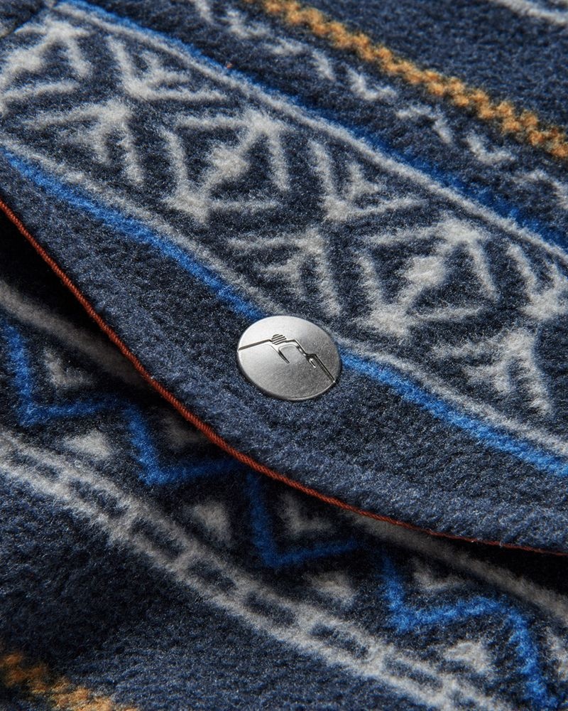 Koszule Passenger Maple Recycled Polar Fleece Męskie Paski | Polska-KJVPUZ764