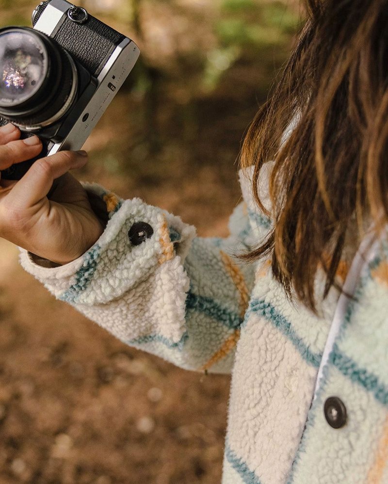 Koszule Passenger Olympus Yarn Dye Recycled Sherpa Fleece Damskie Surf Spray Check | Polska-JRWUPG390