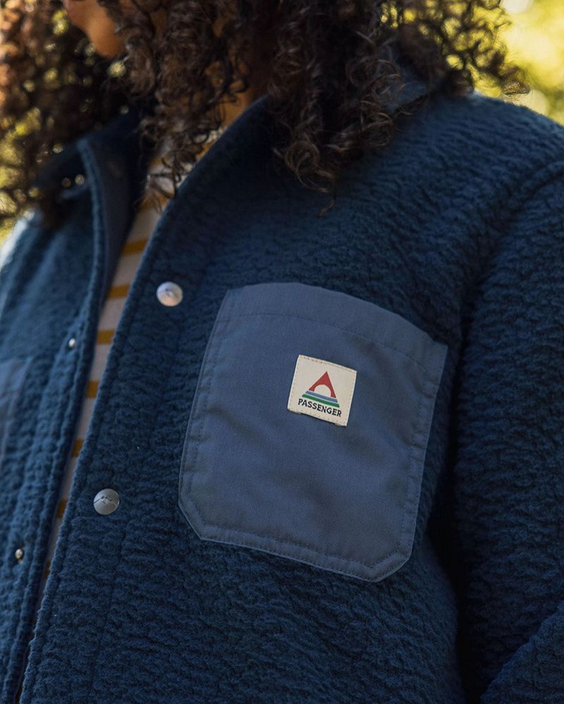 Koszule Passenger Rappel Recycled Sherpa Fleece Damskie Ciemny | Polska-JGALMX513