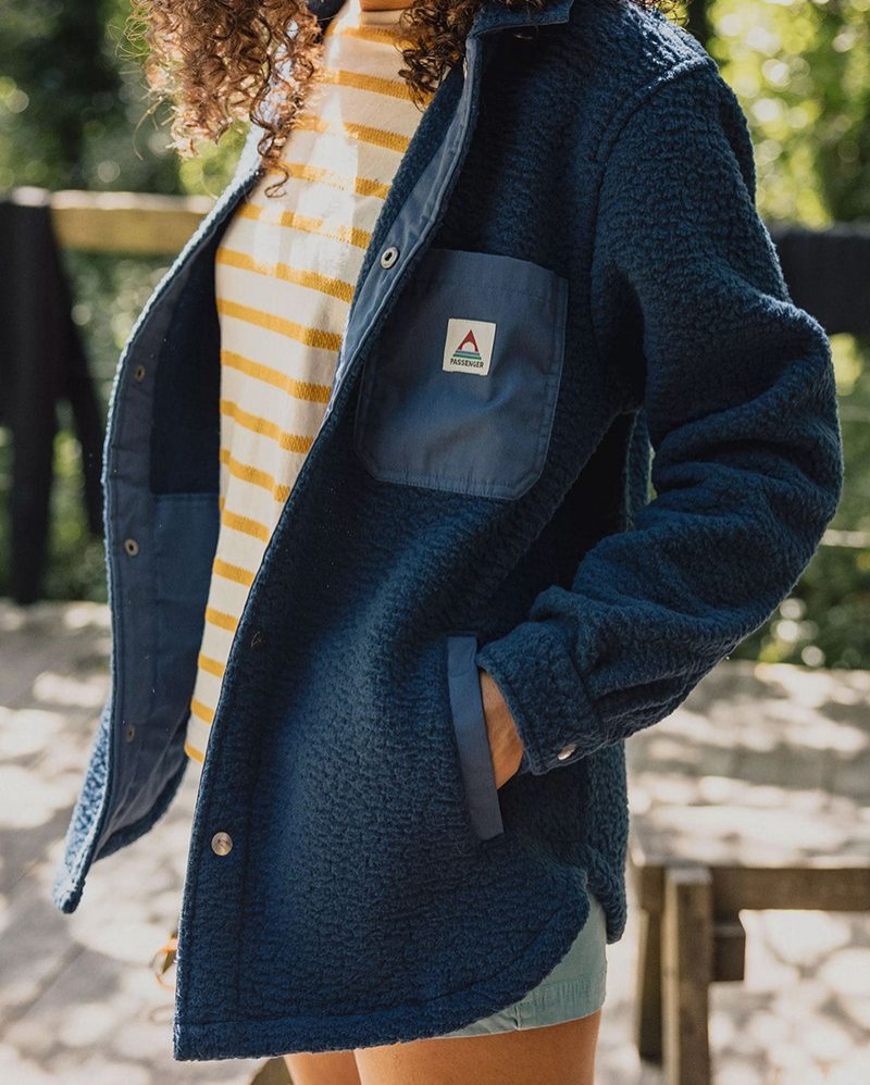 Koszule Passenger Rappel Recycled Sherpa Fleece Damskie Ciemny | Polska-JGALMX513