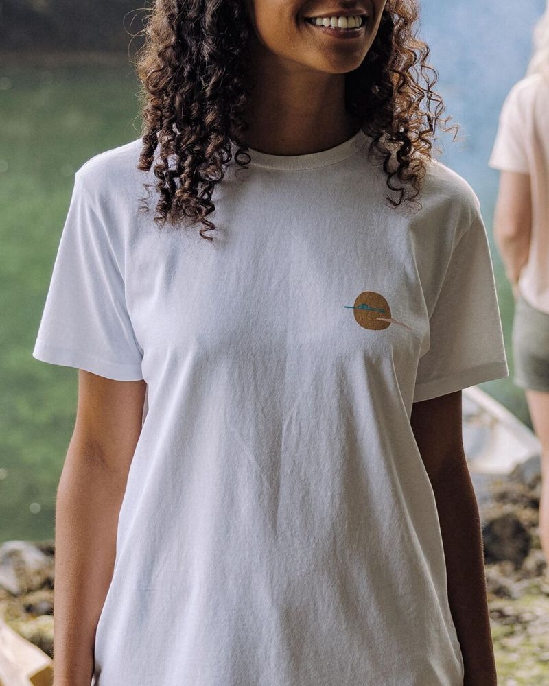 Koszulka Passenger Dreamer Oversized Recycled Bawełniane Damskie Białe | Polska-DPLSYH081