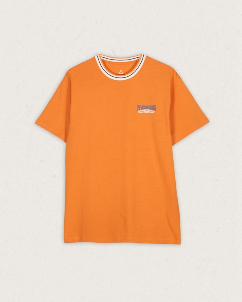 Koszulka Passenger Lauca Recycled Bawełniane Pocket Męskie Tangerine | Polska-ZXHRVU826