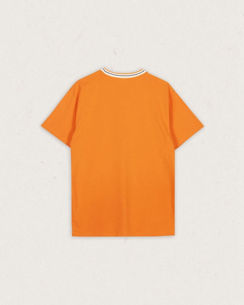 Koszulka Passenger Lauca Recycled Bawełniane Pocket Męskie Tangerine | Polska-ZXHRVU826
