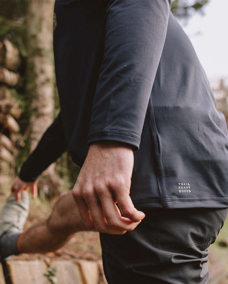 Koszulka Passenger Sky Recycled Base Layer LS Męskie Jasny Granatowe | Polska-ORXQNS794