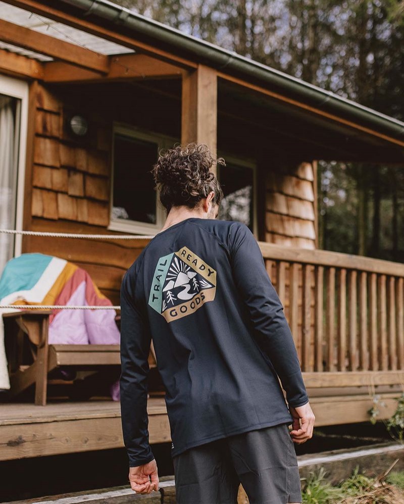 Koszulka Passenger Sky Recycled Base Layer LS Męskie Jasny Granatowe | Polska-ORXQNS794