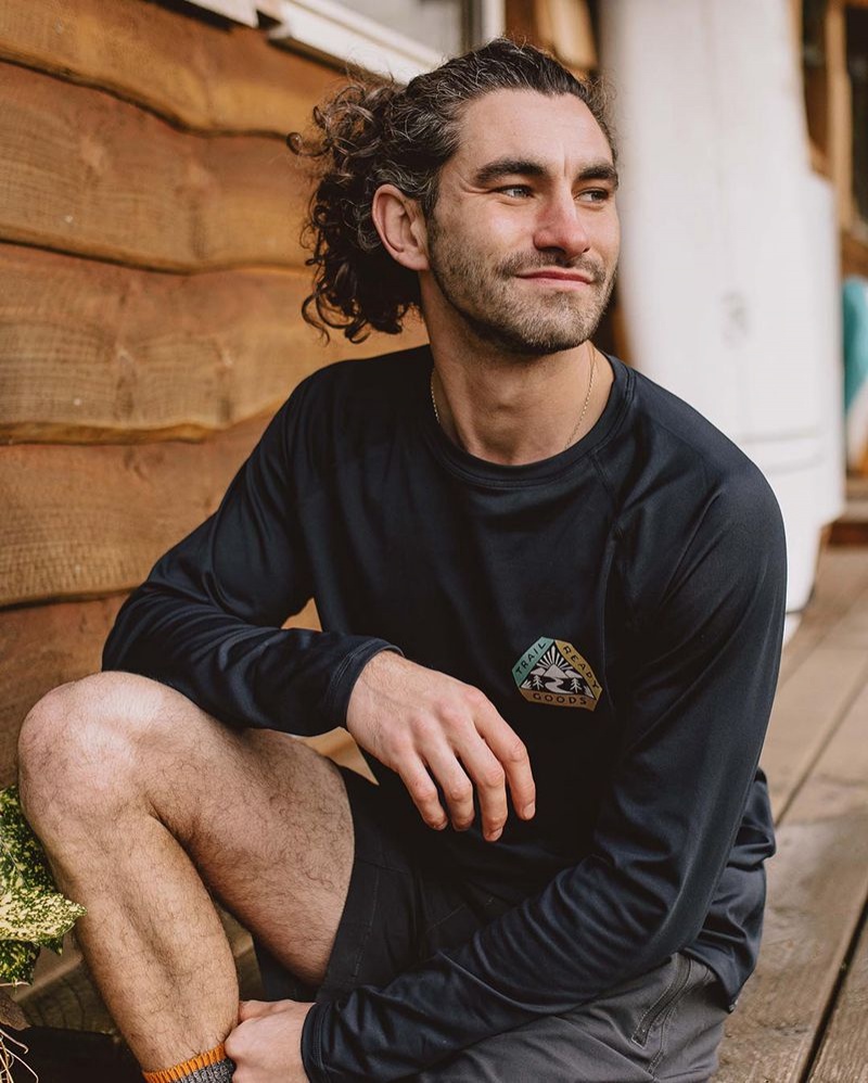 Koszulka Passenger Sky Recycled Base Layer LS Męskie Jasny Granatowe | Polska-ORXQNS794