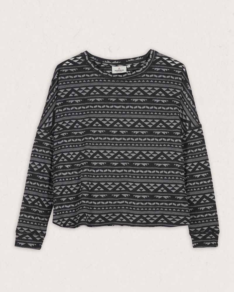 Koszulka Passenger Sway Recycled LS Damskie Czarne | Polska-STLNYA290