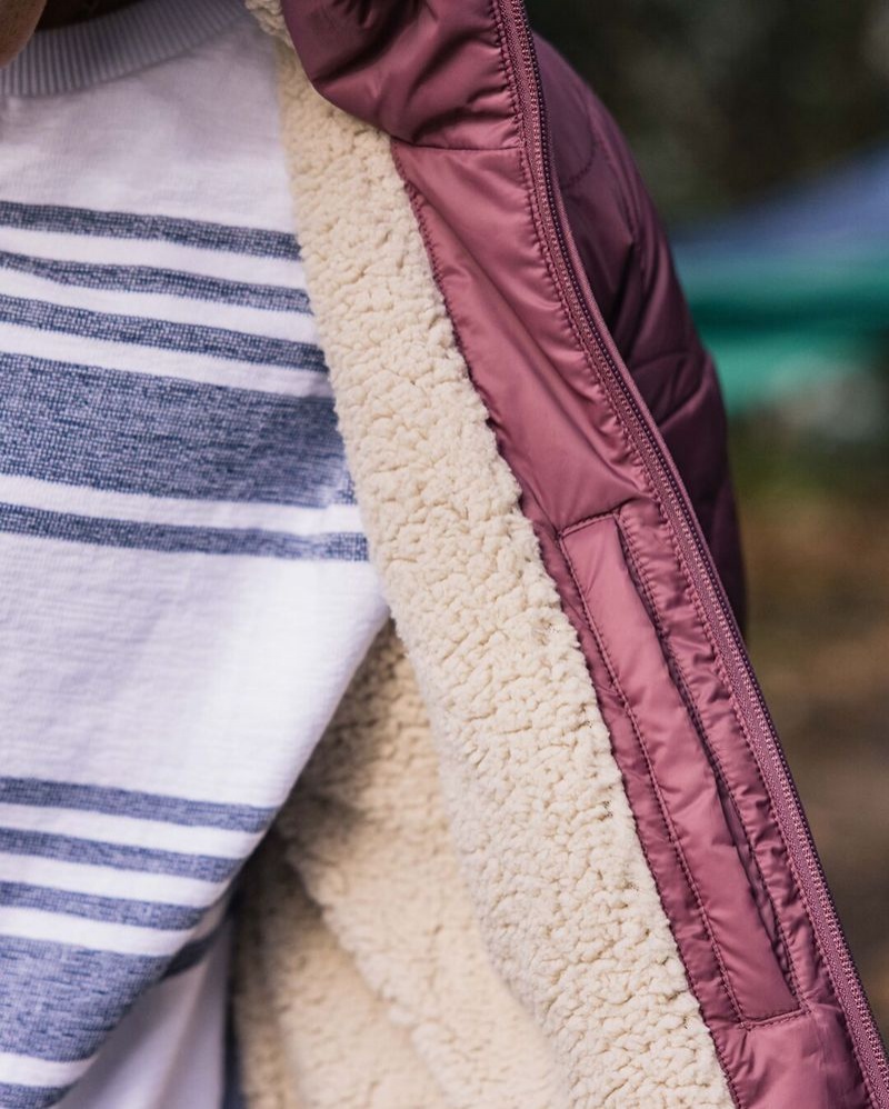 Kurtka Passenger Earthy Sherpa Podszewką Insulated Damskie Crushed Berry | Polska-QCOWDT056